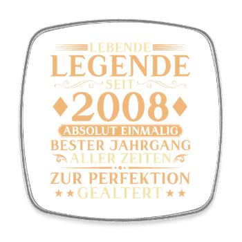 Millésime 2008 Anniversaire 18 Année Cadeau - Magnet carré - blanc - Devant