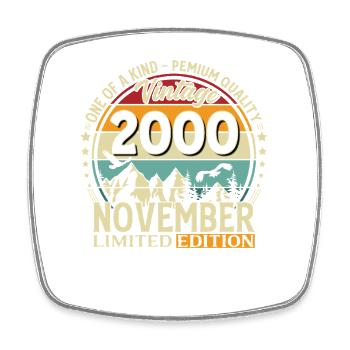 25ème Anniversaire Millésime Novembre Cru 2000 - Magnet carré - blanc - Devant
