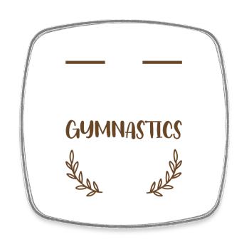 Ich liebe Gymnastik Herzdesign - Viereckiger Kühlschrankmagnet - Weiß - Vorne