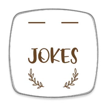 I Love Jokes Heart Motif - Square fridge magnet - white - Front