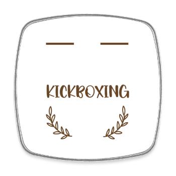 I Love Kickboxing  - Viereckiger Kühlschrankmagnet - Weiß - Vorne