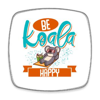 Koala - Viereckiger Kühlschrankmagnet - Weiß - Vorne