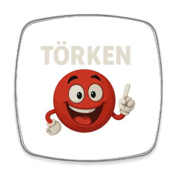 Drôle Dire Törken Dessin animé Drôle Dinde Mème - Magnet carré - blanc - Devant