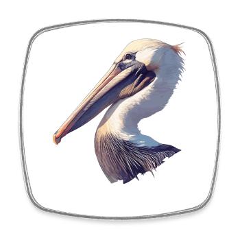 Pélicans Pélican - Magnet carré - blanc - Devant
