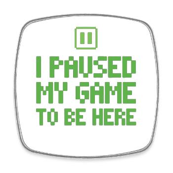 Pixel Gamer Shirt – Perfekt für Videospiel-Fans - Viereckiger Kühlschrankmagnet - Weiß - Vorne