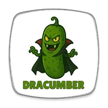 Monstre végétal drôle – Halloween Fun - Magnet carré - blanc - Devant