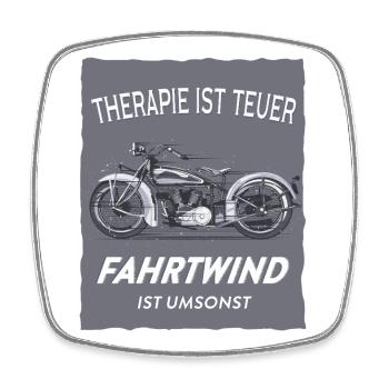 Airstream instead of therapy - Square fridge magnet - white - Front