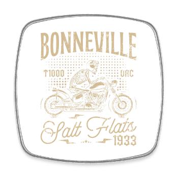 Bonneville Salt Flats Moto Anniversaire 1933 - Magnet carré - blanc - Devant