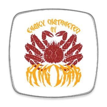 Alaska King Crab - Square fridge magnet - white - Front