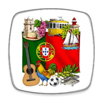 Portugal Pride - Square fridge magnet - white - Front