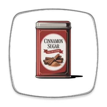 Cinnamon Sugar Zimt Full Of Flavor - Square fridge magnet - white - Front