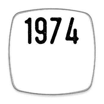 Awesome since 1974 | 1974 Gift - Square fridge magnet - white - Front