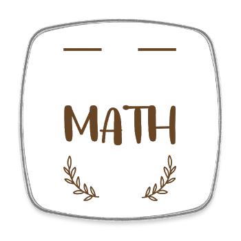 J’adore les maths - Magnet carré - blanc - Devant