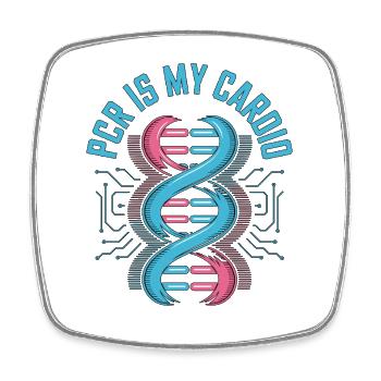 Lab Technician PCR Is My Cardio Laboratory Work - Viereckiger Kühlschrankmagnet - Weiß - Vorne