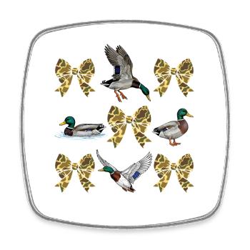 Enten Camo Bögen Wasservögel Jagdstil - Viereckiger Kühlschrankmagnet - Weiß - Vorne