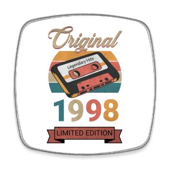 Original 1998 Limited Edition Geburtstag Geschenk - Viereckiger Kühlschrankmagnet - Weiß - Vorne
