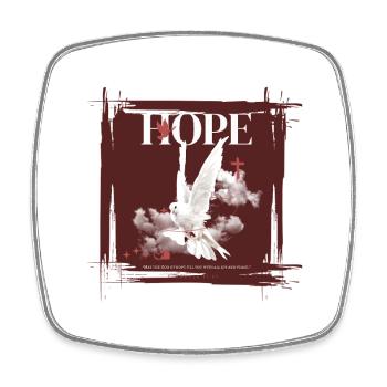 Hope - Römer 15:13 - Viereckiger Kühlschrankmagnet - Weiß - Vorne