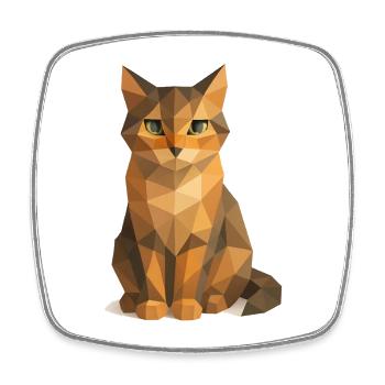 Cute Cat – Cute Kitten for Animal Lovers - Square fridge magnet - white - Front