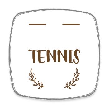 i love tennis - Square fridge magnet - white - Front