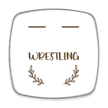 Ich liebe Wrestling - Viereckiger Kühlschrankmagnet - Weiß - Vorne