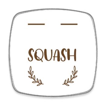 Ich liebe Squash  - Viereckiger Kühlschrankmagnet - Weiß - Vorne