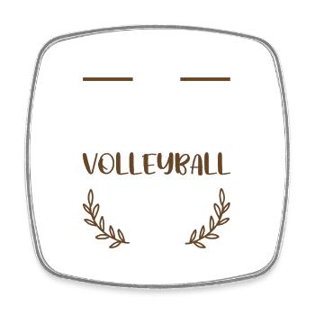 I love volleyball - Square fridge magnet - white - Front