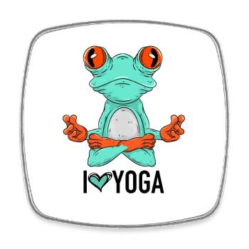I love yoga - Square fridge magnet - white - Front