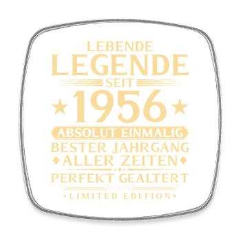 1956 Year Legend 70th Birthday Gift - Square fridge magnet - white - Front