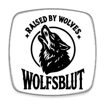 Wolfblood Wolf Pack Wolfpack Wolves Loyal Hunting - Square fridge magnet - white - Front