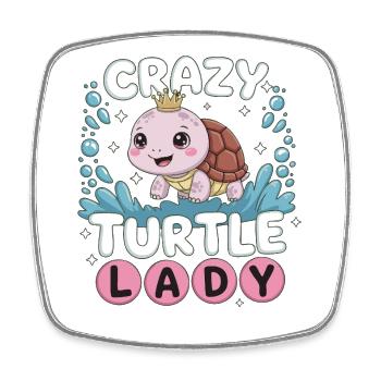 Crazy Axolotl Lady – Kawaii Axolotl Design - Viereckiger Kühlschrankmagnet - Weiß - Vorne