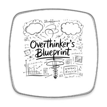 Sketch – Thoughts in Chaos - Square fridge magnet - white - Front