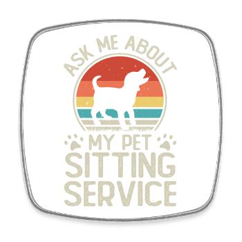 Chiens Chien Amoureux Chien Propriétaire Cadeau - Magnet carré - blanc - Devant