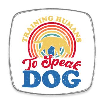 Chiens Chien Amoureux Chien Propriétaire Cadeau - Magnet carré - blanc - Devant
