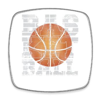 Basketball - Square fridge magnet - white - Front