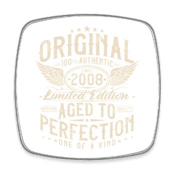 Original_2008_Jahrgang_Geburtstag_Geschenk_Retro - Magnet carré - blanc - Devant