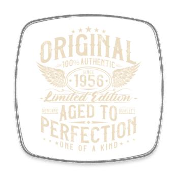 Original_1956_Jahrgang_Geburtstag_Geschenk_Retro - Square fridge magnet - white - Front