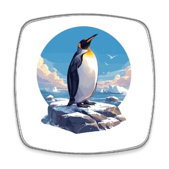 Pinguine Pinguin - Viereckiger Kühlschrankmagnet - Weiß - Vorne