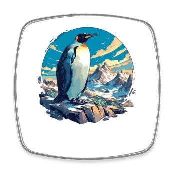 Pinguine Pinguin - Viereckiger Kühlschrankmagnet - Weiß - Vorne