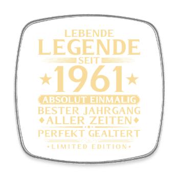 1961 Année de la Construction Légende 65ème Cadeau d’Anniversaire - Magnet carré - blanc - Devant