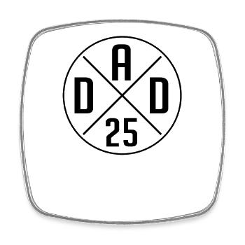 Promoted to Dad 2025 | Father Announcement - Square fridge magnet - white - Front