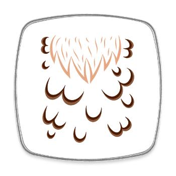Drôle de ventre de dinde Costume Thanksgiving hilarant - Magnet carré - blanc - Devant