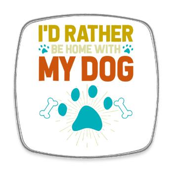 Chiens Chien Amoureux Chien Propriétaire Cadeau - Magnet carré - blanc - Devant