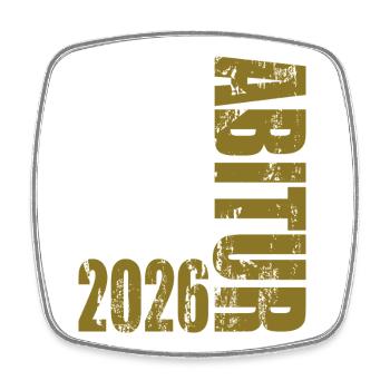 Abitur 2026 - Viereckiger Kühlschrankmagnet - Weiß - Vorne
