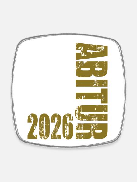 Abitur 2026 - Square fridge magnet - white