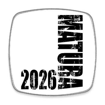 Maturité 2026 - Magnet carré - blanc - Devant