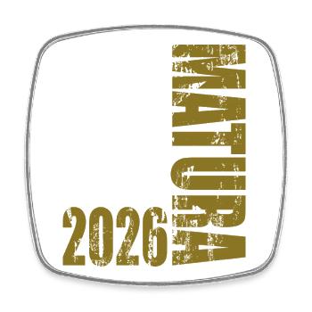 Maturité 2026 - Magnet carré - blanc - Devant