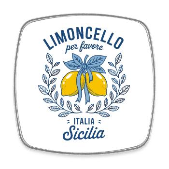 Limoncello Per Favore Italia Sicilia - Magnet carré - blanc - Devant