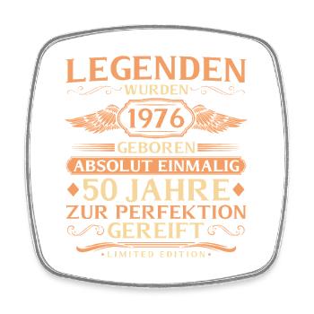 50e anniversaire Absolument unique - Né en 1976 - Magnet carré - blanc - Devant