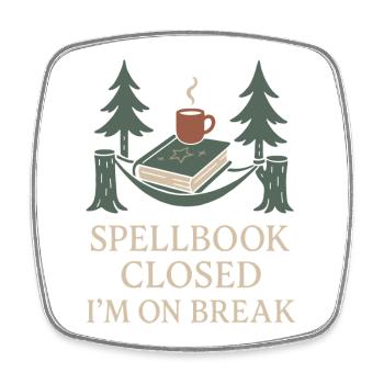 Booktok Fantasy Bookish Humor Gift for - Square fridge magnet - white - Front
