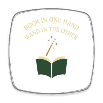 Booktok Fantasy Bookish Humor Gift for - Square fridge magnet - white - Front